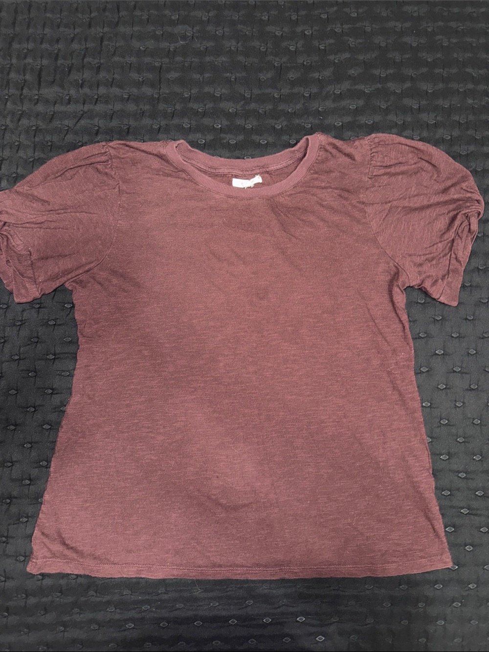 Maurices Short Sleeve Crewneck Tee in Plum